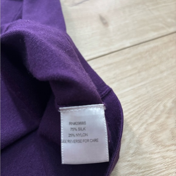 Purple Mockneck Sweater, Vintage Pendleton Silk Blend Mock Neck Sweater - Picture 6 of 11